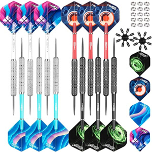 CyeeLife 20/30g Steel tip Darts Set with Sharpener,Flights Don't Fall Off&Colorful&Durable&Not Easy to Break&Easy to USE