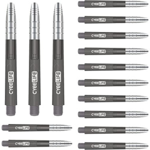 CyeeLife Transparent Aluminum-Plastic Dart Shafts 15 Packs 35/48mm(Short/Long) 6 colour