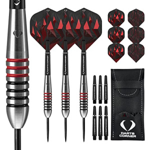 Darts Corner Astrofire Darts | Standard and Personalised Ringed Steel Tip Dart Set | Available in 22g, 24g, 26g, 28g & 30g