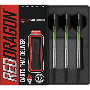 RED DRAGON Featherlite 10g, 12g, 14g, 15g, 16g, 17g, 18g or 19g Tungsten Darts Set with Flights and Stems