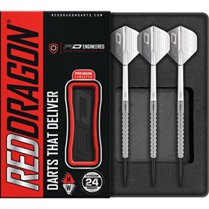 RED DRAGON Javelin Series: 20g, 22g, 24g Tungsten Darts Set with Flights and Stems