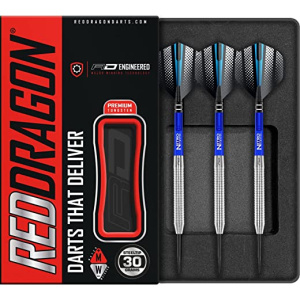 RED DRAGON Razor Edge Original 30 Gram Tungsten Darts Set with Flights and Stems