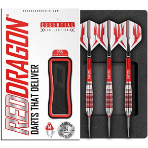 RED DRAGON Reflex Tungsten Darts Set with Flights and Stems