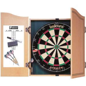 Unicorn Darts Striker Home Darts Centre - Wood, black/white/blue/red/wood, one size, K-REY-UDB46136