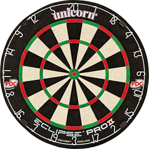 Unicorn Eclipse Pro 2 Bristle Dart Board with Professional Sisal and High Definition Spider, Professional Dart Board for Adults, Ultra-Slim Wire...