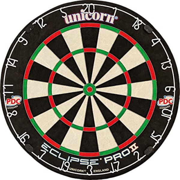 Unicorn Eclipse Pro 2 Bristle Dart Board with Professional Sisal and High Definition Spider, Professional Dart Board for Adults, Ultra-Slim Wire...