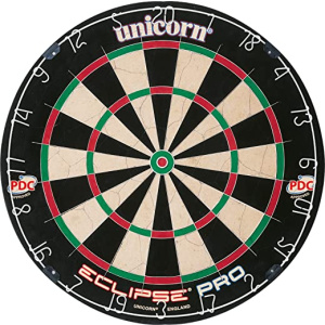 Unicorn Eclipse Pro, Professional Bristle Dartboard with Competition Quality Sisal, Spider and Number Ring, Professional Dart Board for Adults