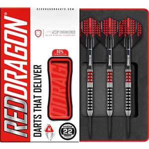 RED DRAGON Crossfire Premium Tungsten Darts Set with Flights and Stems