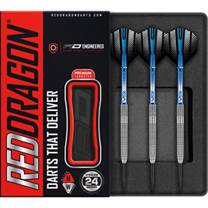 RED DRAGON Defenders 22g or 24g Tungsten Darts Set with Flights and Stems