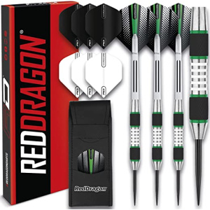 RED DRAGON Evo Series Tungsten Darts Set with Flights, Shafts (Stems) and Wallet