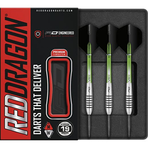 RED DRAGON Featherlite 10g, 12g, 14g, 15g, 16g, 17g, 18g or 19g Tungsten Darts Set with Flights and Stems