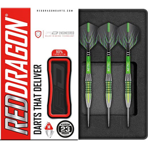 RED DRAGON Fusion Plus Professional Tungsten Darts Set with Flights and Stems
