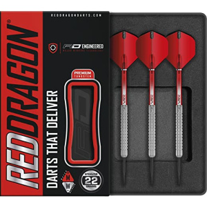 RED DRAGON Hell Fire 22g, 24g or 26g Tungsten Darts Set with Flights and Stems