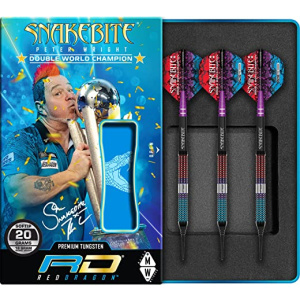 RED DRAGON Peter Snakebite Wright Spirit Edition Premium Tungsten Darts Set with Flights and Stems