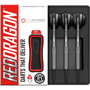 RED DRAGON Rebel 21g, 23g, 24g, 25g or 26g Tungsten Darts Set with Flights and Stems
