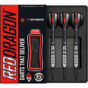 RED DRAGON Sidewinder 23 Gram Tungsten Darts Set with Flights and Stems